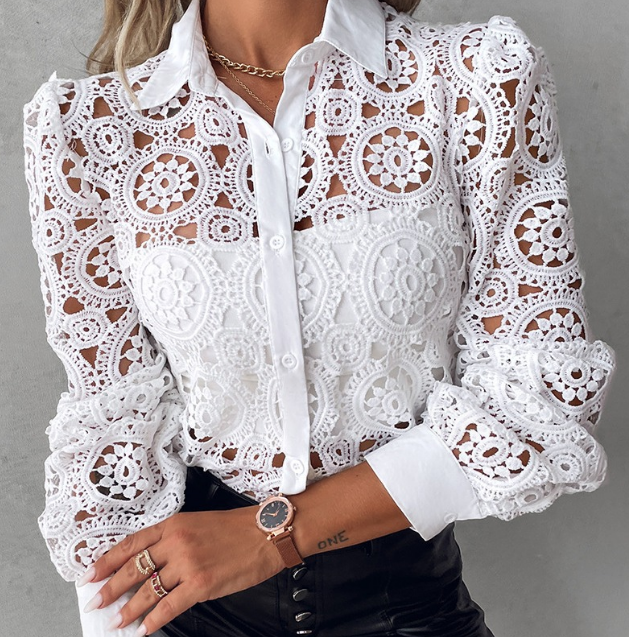 Hannah™ - Elegant Lace Blouse