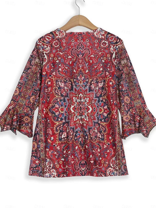 Olivia™ - Boho Ruffle Vintage Blouse