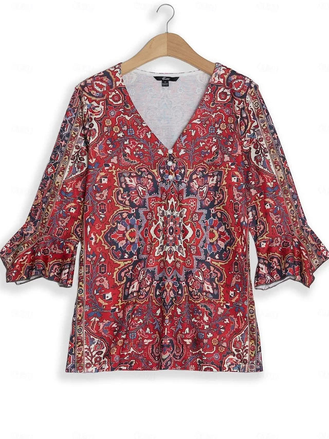 Olivia™ - Boho Ruffle Vintage Blouse