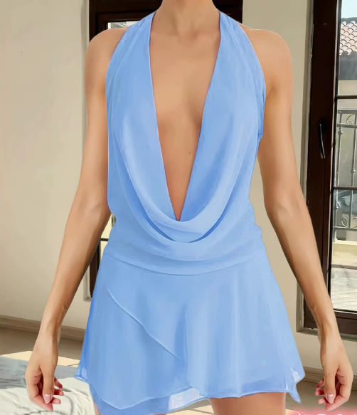 Charlotte™ - Modern Sexy Backless Halter Mini Dress