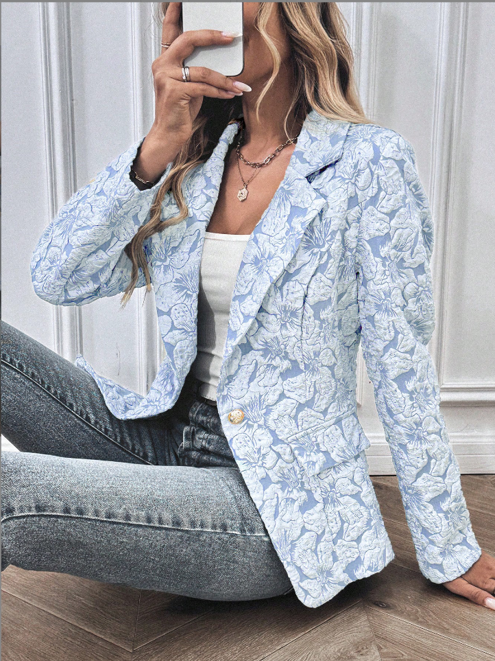 Scarlett™ - Stylish Floral Print Blazer