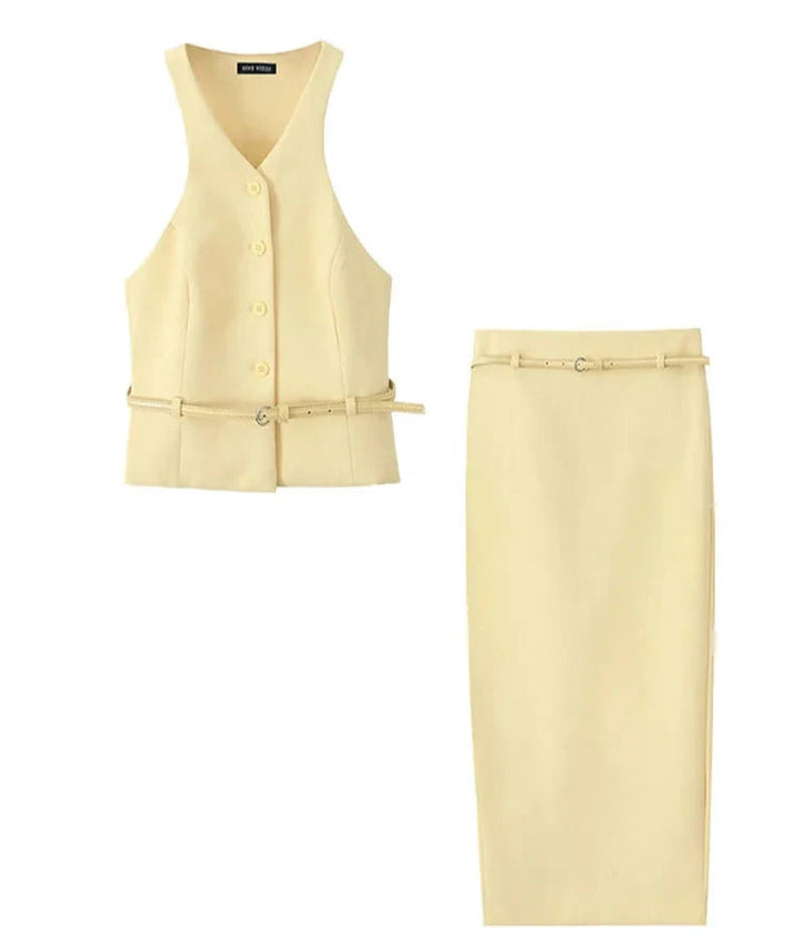 Avery™ - Stylish Sleeveless Summer Suit