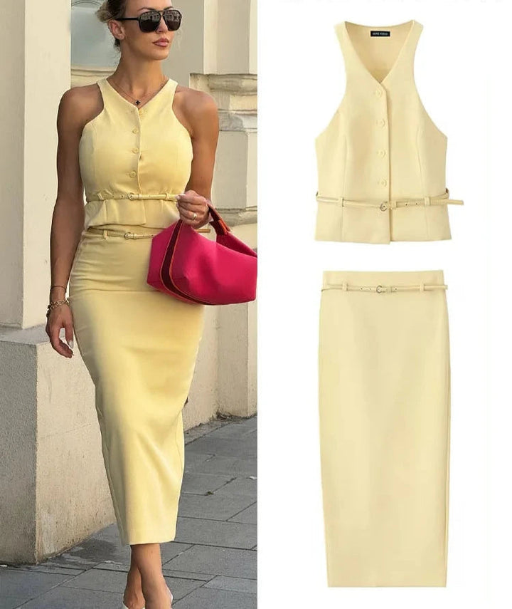 Avery™ - Stylish Sleeveless Summer Suit