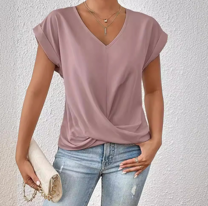 Olivia™ – Twist Front V-Neck Top