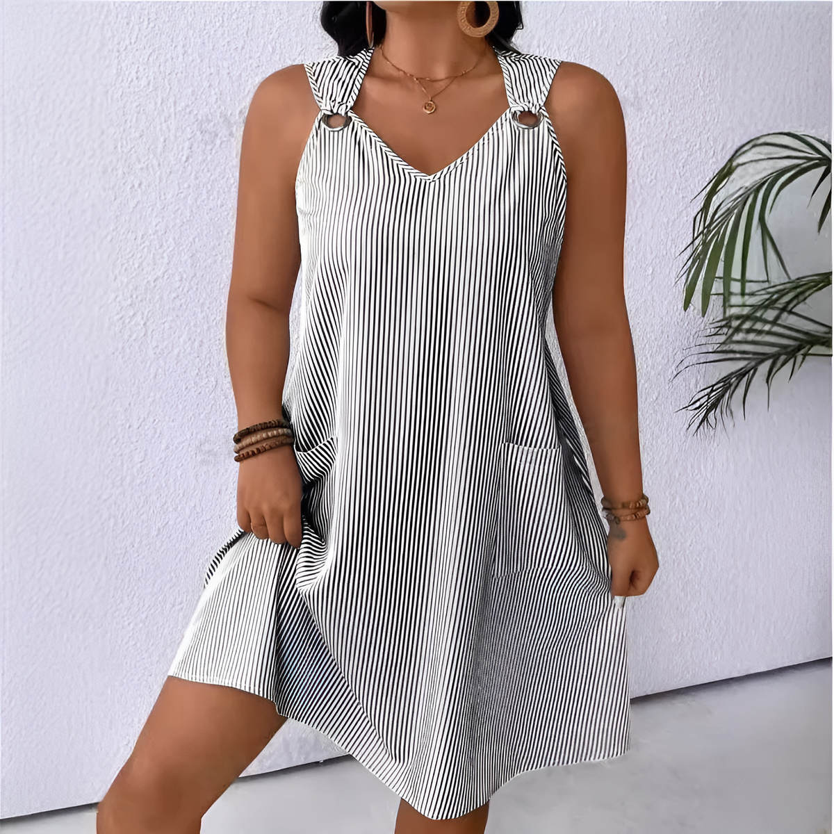 Charlotte™ - Striped Sleeveless Dress