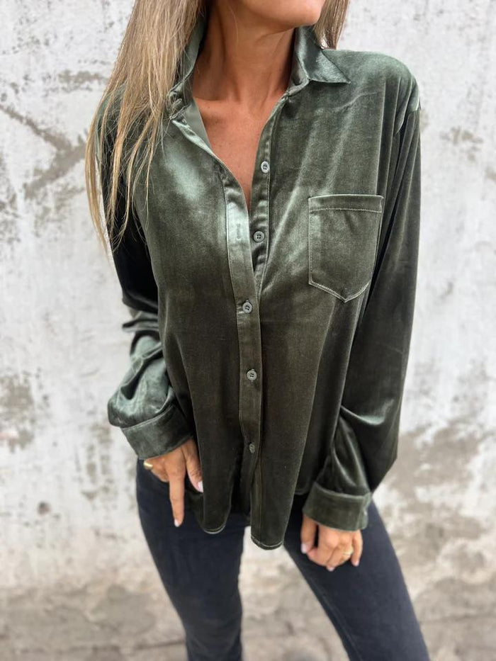 Amelia™ - Elegant And Trendy Velvet Blouse
