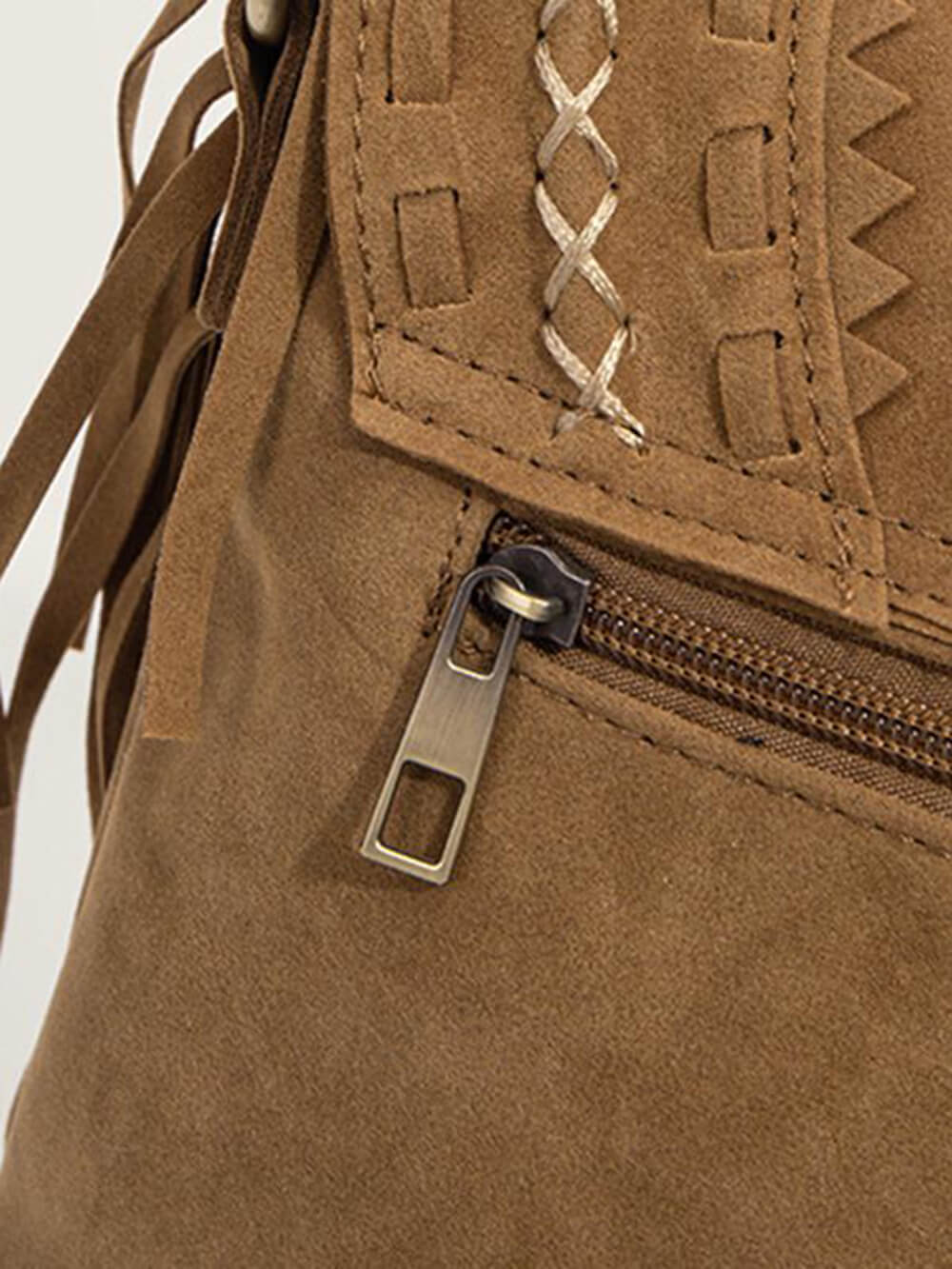 Riley™ - Handmade Bag with Fringes and Buckle