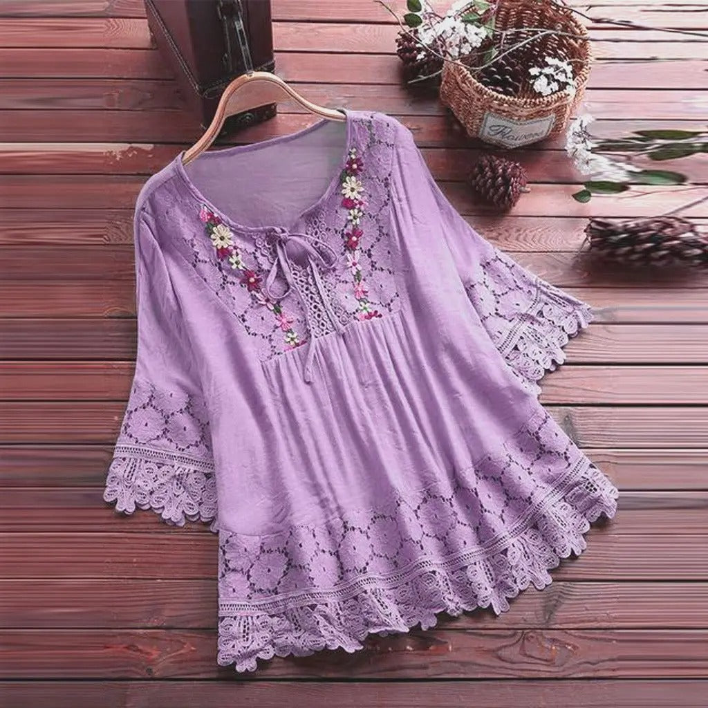 Alyssa™ - Stylish Embroidered Blouse