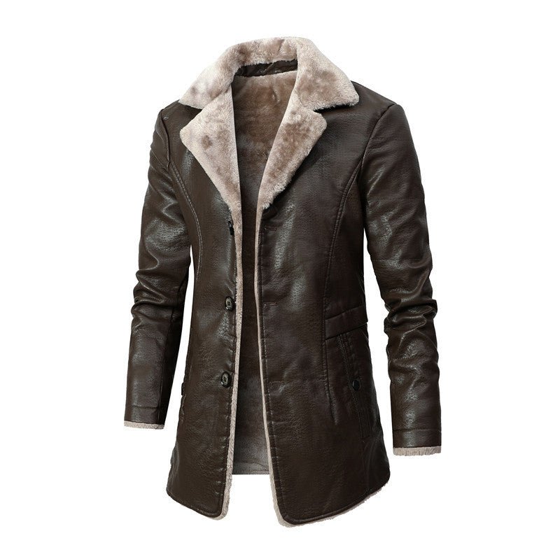 Noah™ - Elegant Winter Leather Coat