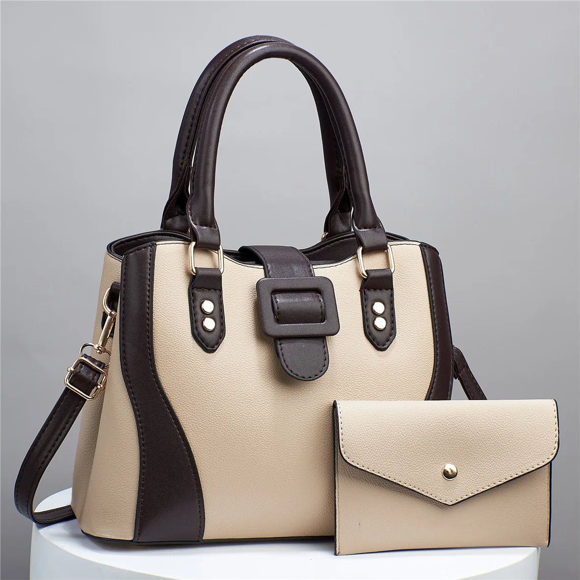 Abigail - Elegant Two-Piece Leather Bag Set