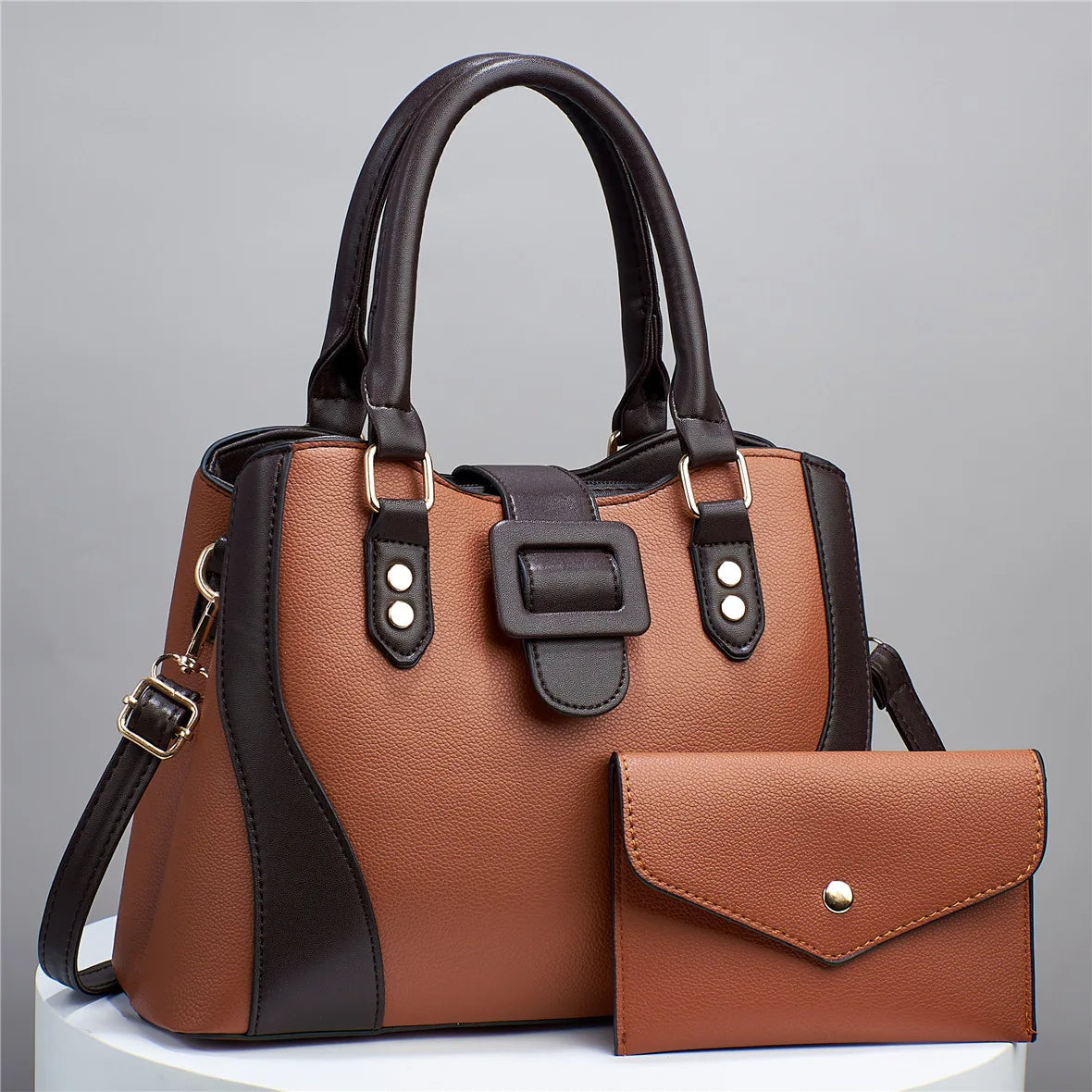 Abigail - Elegant Two-Piece Leather Bag Set