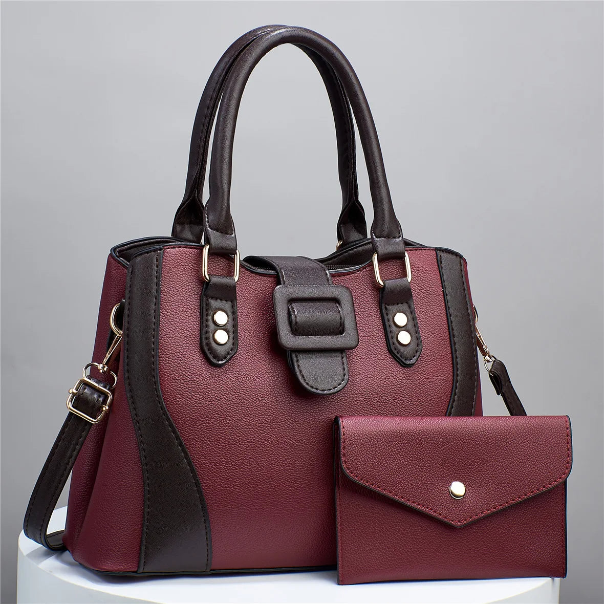 Abigail - Elegant Two-Piece Leather Bag Set