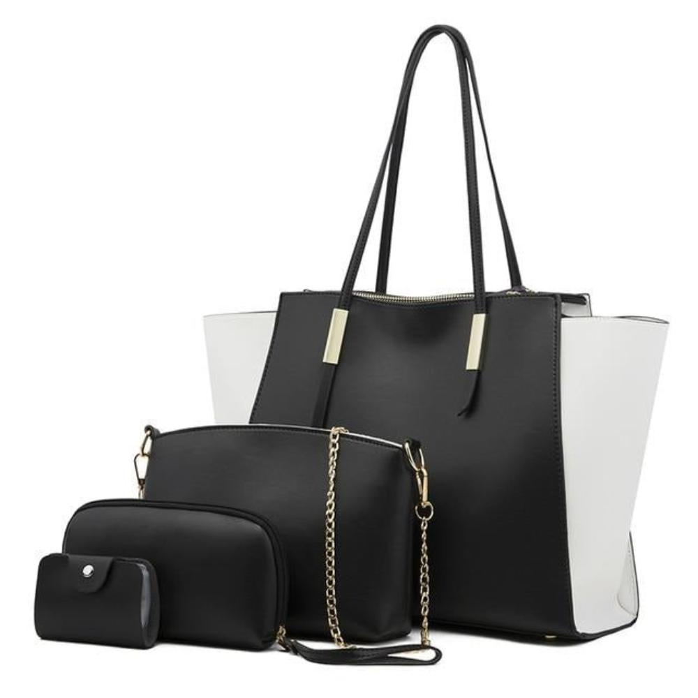 Isabella - 4-Piece Leather Tote Bag Set