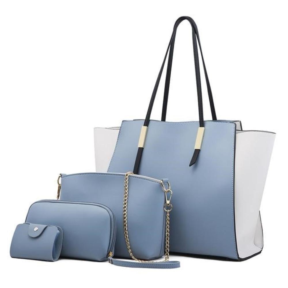 Isabella - 4-Piece Leather Tote Bag Set