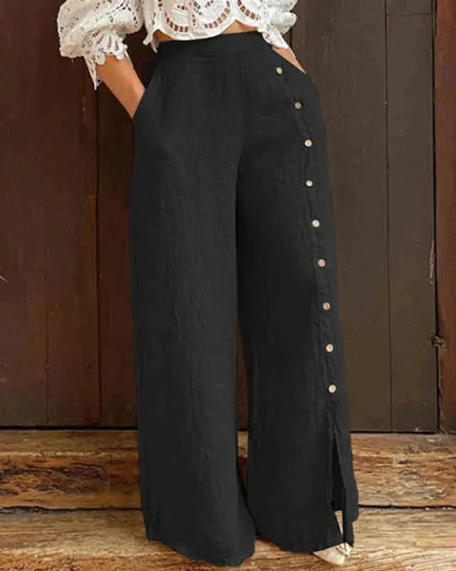 Hannah™ - Soft Plus Size Wide Leg Casual Pants