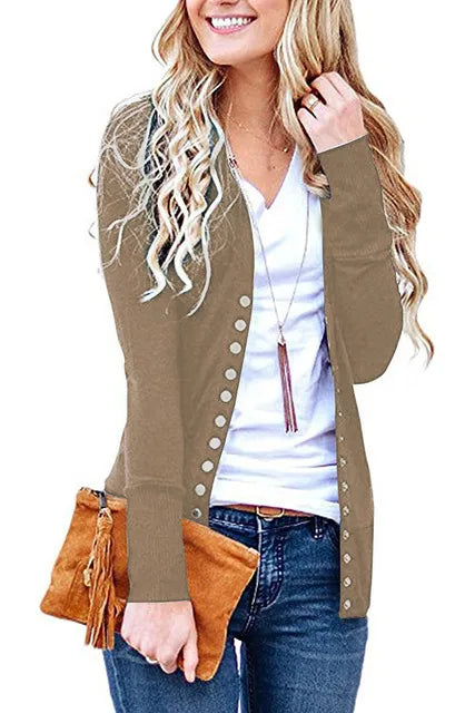 Aria™ - Modern Low Cut V-Neck Cardigan