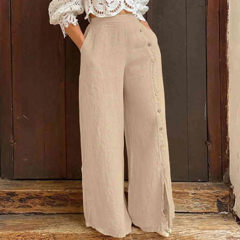 Hannah™ - Soft Plus Size Wide Leg Casual Pants