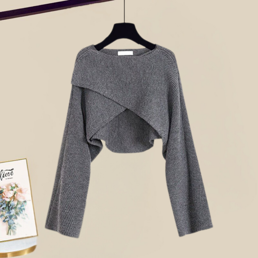 Riley™ - Stylish Dress And Cardigan Set